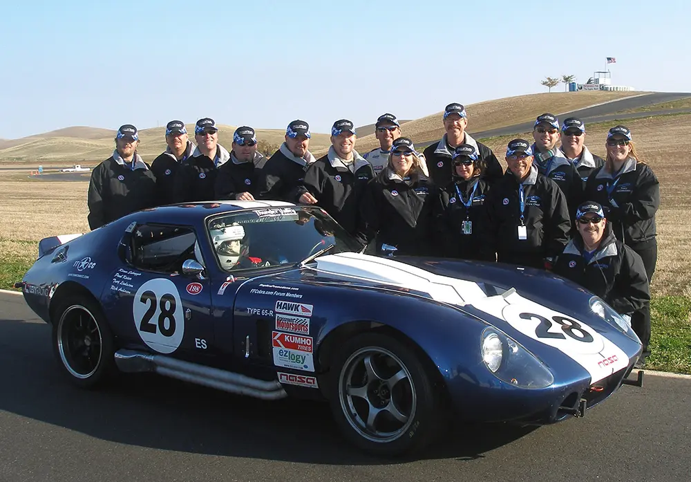 The Factory Five community is on display everywhere.  Karen Salvaggio and her Thunder Valley Racing team is made up of customer volunteers.