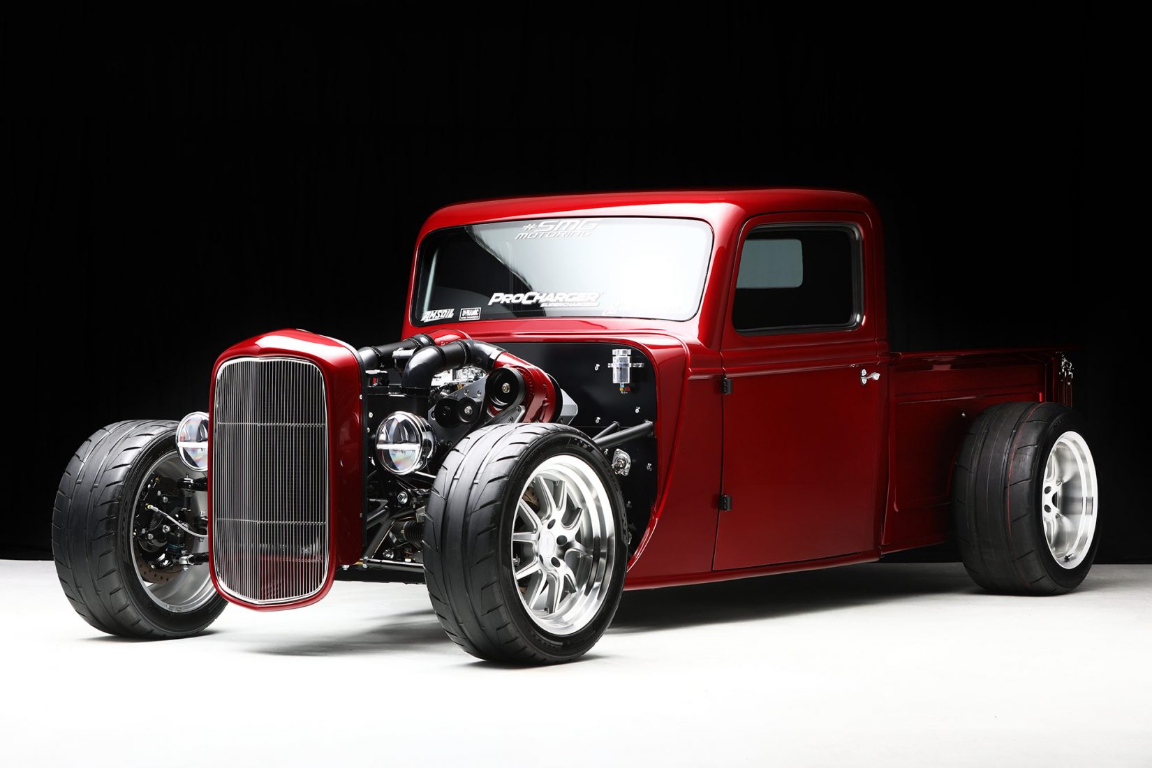 SMG Motoring's '35 Hot Rod Truck - Black Background - Factory Five Racing